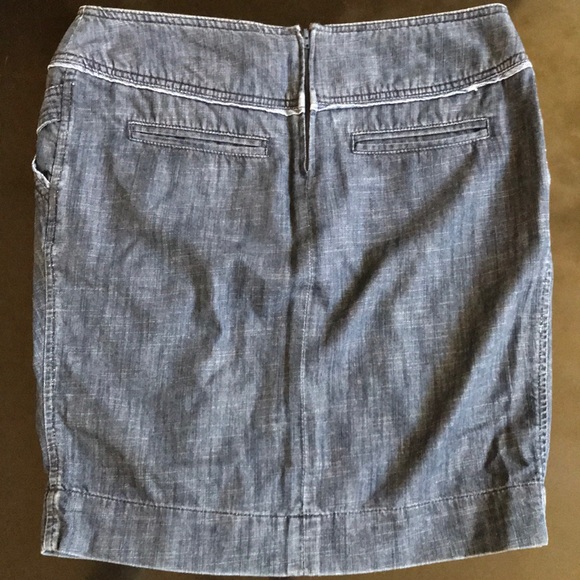 Network denim look knee length skirt - Picture 3 of 5